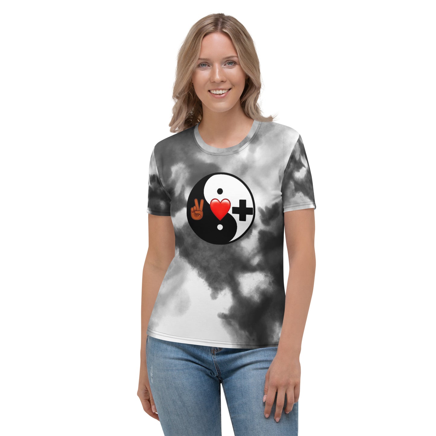 Women's T-shirt (YIN)(TIE DIE)