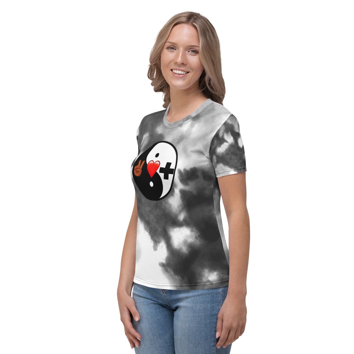 Women's T-shirt (YIN)(TIE DIE)