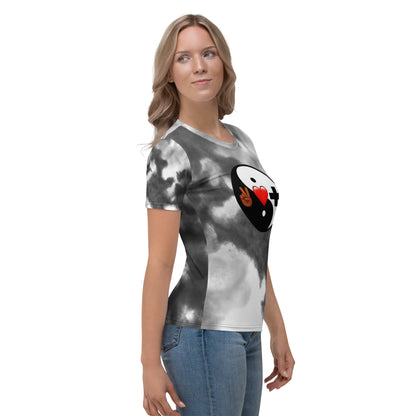 Women's T-shirt (YIN)(TIE DIE)