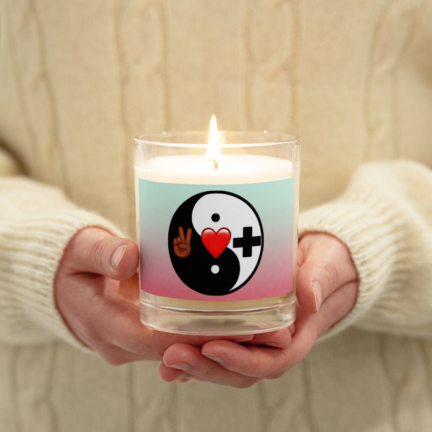 Glass Jar Soy Wax Candle (YIN)