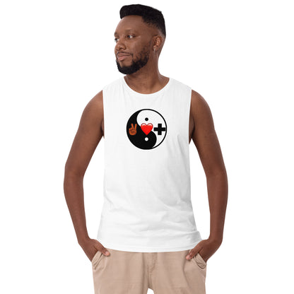 Men’s Drop Arm Tank Top (YIN)