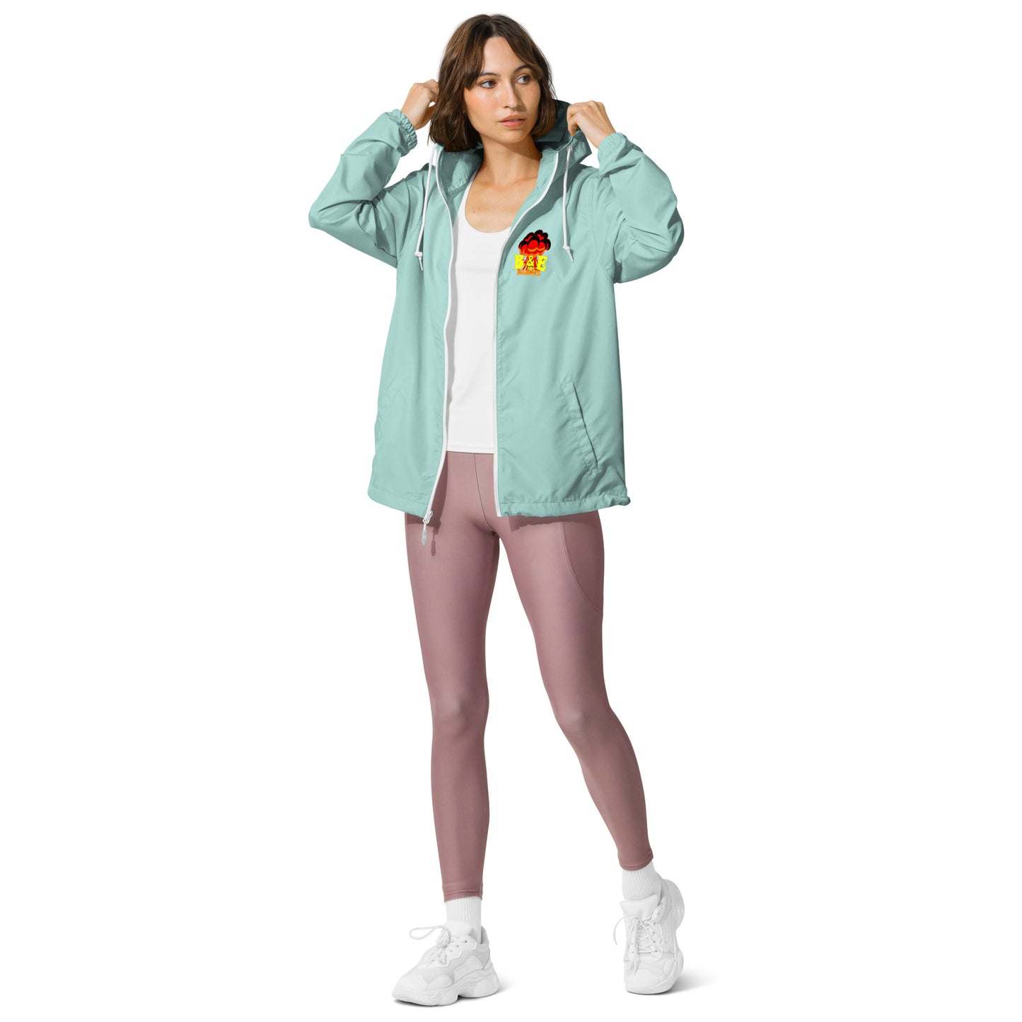 Unisex lightweight Zip Up Windbreaker (BOOM)